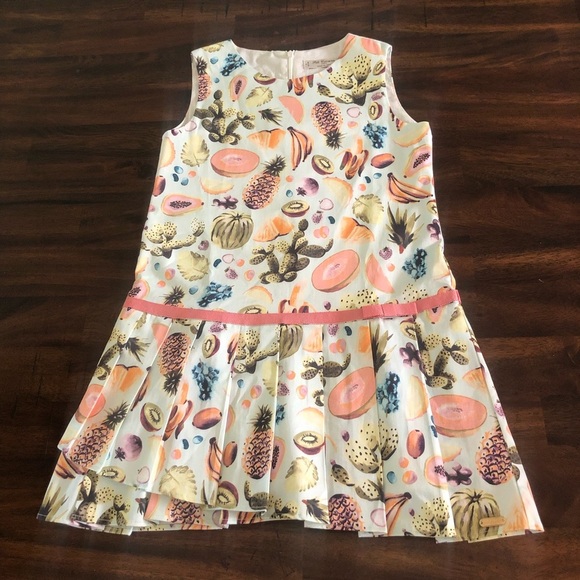 Pili Carrera Spain Pleated Fruit Shift Dress - Picture 2 of 11